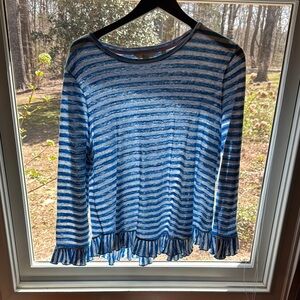 Blue Striped Women's Top